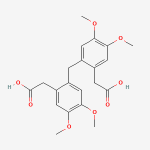 molecular formula C21H24O8 B5971281 2,2'-[methylenebis(4,5-dimethoxy-2,1-phenylene)]diacetic acid 
