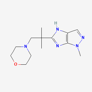 molecular formula C13H21N5O B5971305 5-[1,1-dimethyl-2-(4-morpholinyl)ethyl]-1-methyl-1,4-dihydroimidazo[4,5-c]pyrazole 