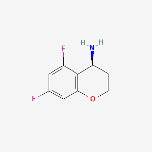 molecular formula C9H9F2NO B597131 (S)-5,7-difluorochroman-4-amine CAS No. 1212993-64-0