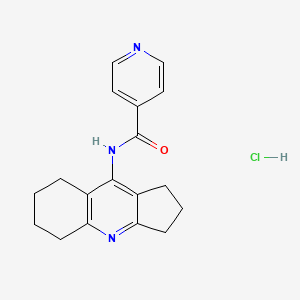molecular formula C18H20ClN3O B5971317 N-(2,3,5,6,7,8-hexahydro-1H-cyclopenta[b]quinolin-9-yl)isonicotinamide hydrochloride 
