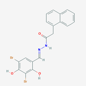 N'-(3,5-dibromo-2,4-dihydroxybenzylidene)-2-(1-naphthyl)acetohydrazide
