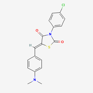 molecular formula C18H15ClN2O2S B5971346 3-(4-chlorophenyl)-5-[4-(dimethylamino)benzylidene]-1,3-thiazolidine-2,4-dione 