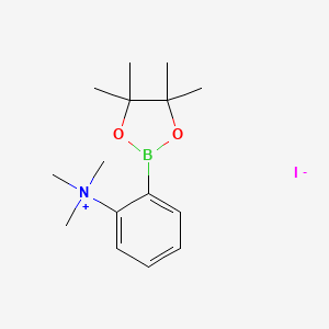 molecular formula C15H25BINO2 B597137 N,N,N-三甲基-2-(4,4,5,5-四甲基-1,3,2-二恶杂硼环-2-基)苯胺碘化物 CAS No. 1218791-40-2