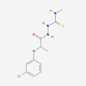 molecular formula C11H14ClN3O2S B5971370 2-[2-(3-chlorophenoxy)propanoyl]-N-methylhydrazinecarbothioamide 
