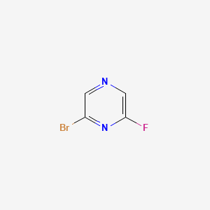 molecular formula C4H2BrFN2 B597138 2-溴-6-氟吡嗪 CAS No. 1209458-12-7