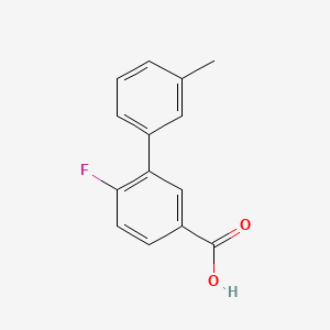 molecular formula C14H11FO2 B597139 4-Fluoro-3-(3-methylphenyl)benzoic acid CAS No. 1261928-43-1