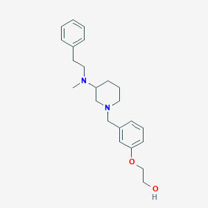 molecular formula C23H32N2O2 B5971405 2-[3-({3-[methyl(2-phenylethyl)amino]-1-piperidinyl}methyl)phenoxy]ethanol 