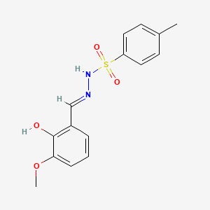 molecular formula C15H16N2O4S B5971424 N'-(2-hydroxy-3-methoxybenzylidene)-4-methylbenzenesulfonohydrazide 