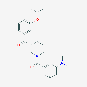 molecular formula C24H30N2O3 B5971433 {1-[3-(dimethylamino)benzoyl]-3-piperidinyl}(3-isopropoxyphenyl)methanone 