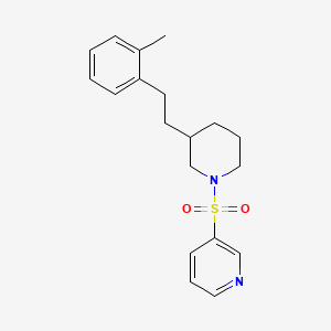 molecular formula C19H24N2O2S B5971443 3-({3-[2-(2-methylphenyl)ethyl]-1-piperidinyl}sulfonyl)pyridine 