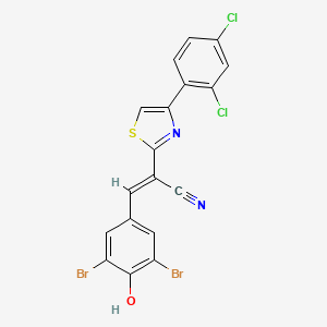 3-(3,5-dibromo-4-hydroxyphenyl)-2-[4-(2,4-dichlorophenyl)-1,3-thiazol-2-yl]acrylonitrile