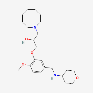molecular formula C23H38N2O4 B5971475 1-(1-azocanyl)-3-{2-methoxy-5-[(tetrahydro-2H-pyran-4-ylamino)methyl]phenoxy}-2-propanol 