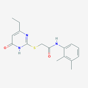 molecular formula C16H19N3O2S B5971478 N-(2,3-dimethylphenyl)-2-[(4-ethyl-6-oxo-1,6-dihydro-2-pyrimidinyl)thio]acetamide 