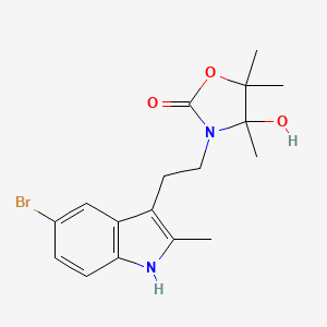 molecular formula C17H21BrN2O3 B5971485 3-[2-(5-bromo-2-methyl-1H-indol-3-yl)ethyl]-4-hydroxy-4,5,5-trimethyl-1,3-oxazolidin-2-one 