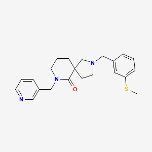 molecular formula C22H27N3OS B5971518 2-[3-(methylthio)benzyl]-7-(3-pyridinylmethyl)-2,7-diazaspiro[4.5]decan-6-one 