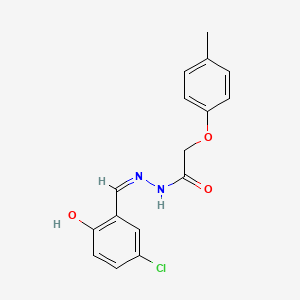 molecular formula C16H15ClN2O3 B5971539 N'-(5-chloro-2-hydroxybenzylidene)-2-(4-methylphenoxy)acetohydrazide 