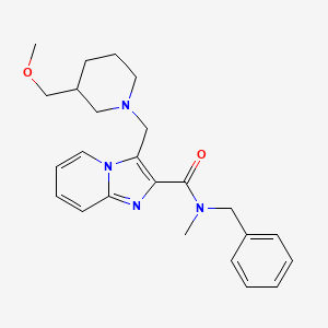 molecular formula C24H30N4O2 B5971551 N-benzyl-3-{[3-(methoxymethyl)-1-piperidinyl]methyl}-N-methylimidazo[1,2-a]pyridine-2-carboxamide 