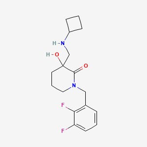 3-[(cyclobutylamino)methyl]-1-(2,3-difluorobenzyl)-3-hydroxy-2-piperidinone