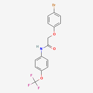 molecular formula C15H11BrF3NO3 B5971564 2-(4-bromophenoxy)-N-[4-(trifluoromethoxy)phenyl]acetamide 