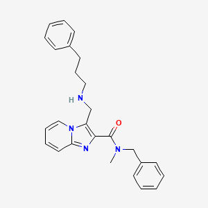molecular formula C26H28N4O B5971568 N-benzyl-N-methyl-3-{[(3-phenylpropyl)amino]methyl}imidazo[1,2-a]pyridine-2-carboxamide 