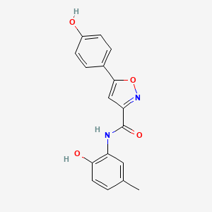 molecular formula C17H14N2O4 B5971573 N-(2-hydroxy-5-methylphenyl)-5-(4-hydroxyphenyl)-3-isoxazolecarboxamide 