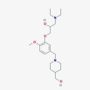 molecular formula C21H36N2O4 B5971591 1-(diethylamino)-3-(5-{[4-(hydroxymethyl)-1-piperidinyl]methyl}-2-methoxyphenoxy)-2-propanol 