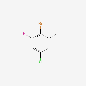 molecular formula C7H5BrClF B597160 2-溴-5-氯-3-氟甲苯 CAS No. 1242339-10-1