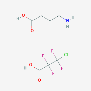 molecular formula C7H10ClF4NO4 B5971613 3-carboxy-1-propanaminium 3-chloro-2,2,3,3-tetrafluoropropanoate 