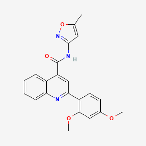 molecular formula C22H19N3O4 B5971638 2-(2,4-dimethoxyphenyl)-N-(5-methyl-3-isoxazolyl)-4-quinolinecarboxamide 