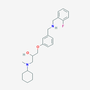 molecular formula C24H33FN2O2 B5971650 1-[cyclohexyl(methyl)amino]-3-(3-{[(2-fluorobenzyl)amino]methyl}phenoxy)-2-propanol 