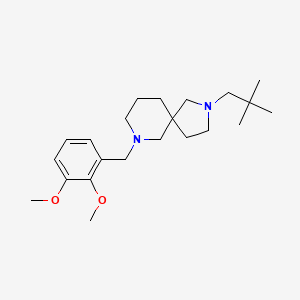 molecular formula C22H36N2O2 B5971659 7-(2,3-dimethoxybenzyl)-2-(2,2-dimethylpropyl)-2,7-diazaspiro[4.5]decane 