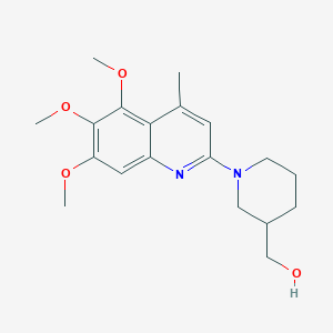molecular formula C19H26N2O4 B5971663 [1-(5,6,7-trimethoxy-4-methyl-2-quinolinyl)-3-piperidinyl]methanol 