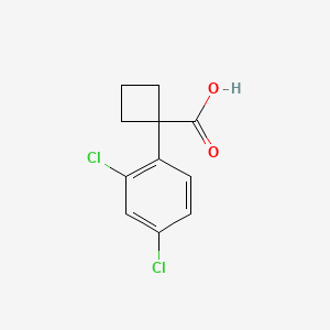 molecular formula C11H10Cl2O2 B597167 1-(2,4-Dichlorophenyl)cyclobutanecarboxylic acid CAS No. 151157-50-5
