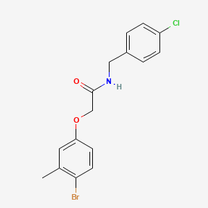 molecular formula C16H15BrClNO2 B5971688 2-(4-bromo-3-methylphenoxy)-N-(4-chlorobenzyl)acetamide 
