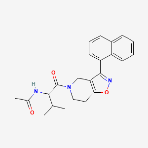 molecular formula C23H25N3O3 B5971693 N-(2-methyl-1-{[3-(1-naphthyl)-6,7-dihydroisoxazolo[4,5-c]pyridin-5(4H)-yl]carbonyl}propyl)acetamide 