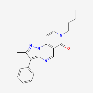 molecular formula C20H20N4O B5971705 7-butyl-2-methyl-3-phenylpyrazolo[1,5-a]pyrido[3,4-e]pyrimidin-6(7H)-one 