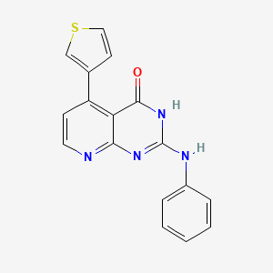 molecular formula C17H12N4OS B5971714 2-anilino-5-(3-thienyl)pyrido[2,3-d]pyrimidin-4(3H)-one 