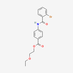molecular formula C18H18BrNO4 B5971717 2-ethoxyethyl 4-[(2-bromobenzoyl)amino]benzoate 