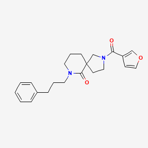 molecular formula C22H26N2O3 B5971742 2-(3-furoyl)-7-(3-phenylpropyl)-2,7-diazaspiro[4.5]decan-6-one 