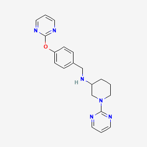 molecular formula C20H22N6O B5971774 1-(2-pyrimidinyl)-N-[4-(2-pyrimidinyloxy)benzyl]-3-piperidinamine 