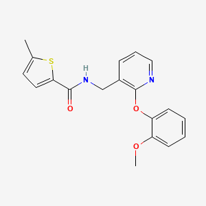 molecular formula C19H18N2O3S B5971791 N-{[2-(2-methoxyphenoxy)-3-pyridinyl]methyl}-5-methyl-2-thiophenecarboxamide 