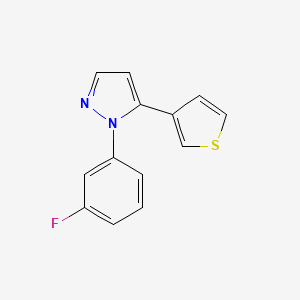 molecular formula C13H9FN2S B597180 1-(3-fluorophenyl)-5-(thiophen-3-yl)-1H-pyrazole CAS No. 1269291-21-5
