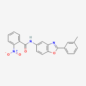 molecular formula C21H15N3O4 B5971801 N-[2-(3-methylphenyl)-1,3-benzoxazol-5-yl]-2-nitrobenzamide 