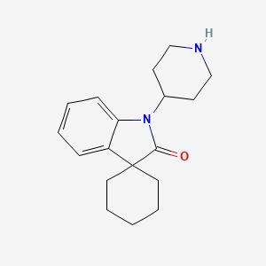 molecular formula C18H24N2O B597181 1'-(Piperidin-4-yl)spiro[cyclohexane-1,3'-indolin]-2'-one CAS No. 1358667-64-7