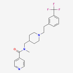 molecular formula C22H26F3N3O B5971818 N-methyl-N-[(1-{2-[3-(trifluoromethyl)phenyl]ethyl}-4-piperidinyl)methyl]isonicotinamide 