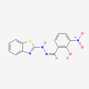 molecular formula C14H10N4O3S B5971824 2-hydroxy-3-nitrobenzaldehyde 1,3-benzothiazol-2-ylhydrazone 