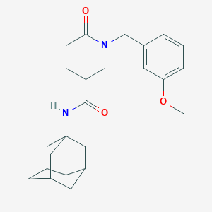 molecular formula C24H32N2O3 B5971835 N-1-adamantyl-1-(3-methoxybenzyl)-6-oxo-3-piperidinecarboxamide 