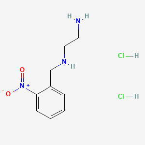 molecular formula C9H15Cl2N3O2 B597185 N1-(2-硝基苄基)乙烷-1,2-二胺二盐酸盐 CAS No. 102494-89-3