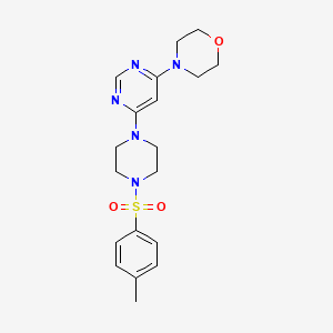 molecular formula C19H25N5O3S B5971887 4-(6-{4-[(4-methylphenyl)sulfonyl]-1-piperazinyl}-4-pyrimidinyl)morpholine 