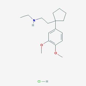 molecular formula C17H28ClNO2 B5971896 {2-[1-(3,4-dimethoxyphenyl)cyclopentyl]ethyl}ethylamine hydrochloride 
